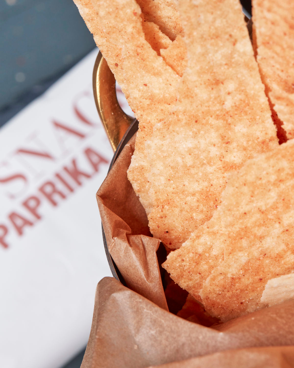 Knuspriger Snack Kartoffel und Paprika